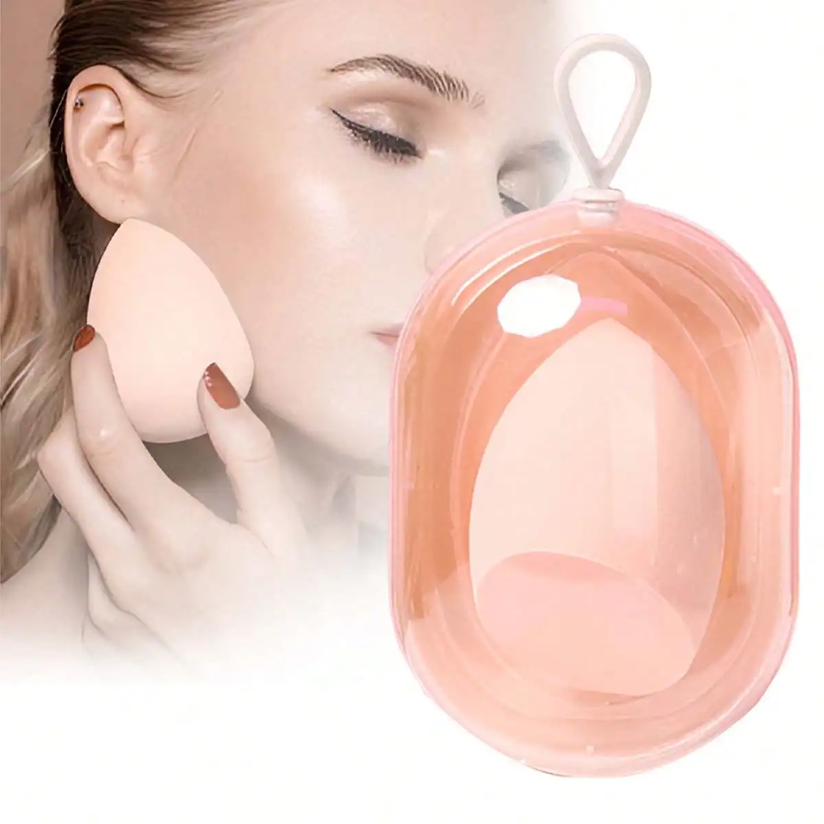 Gatuida Makeup Sponge Holder Puff Storage Box for Easy Organization Compact Design for Makeup and Giving