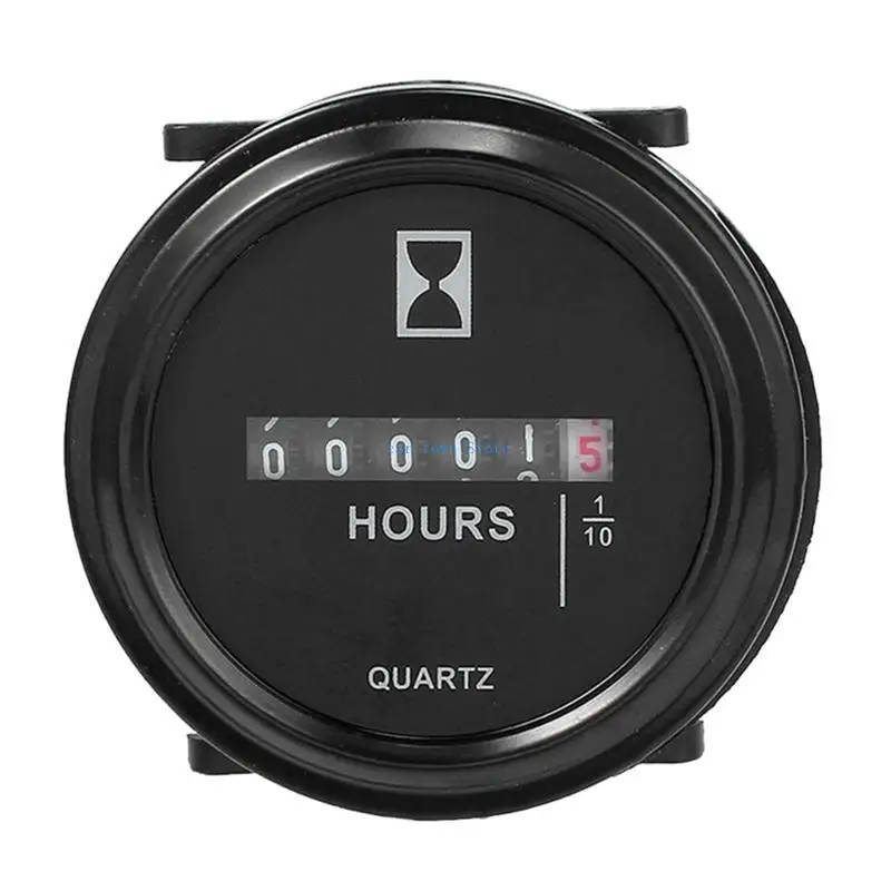 

RXJE Hour Meter for Marine Boat Engine 2" Round Waterproof Gauge Mechanical HourMeter