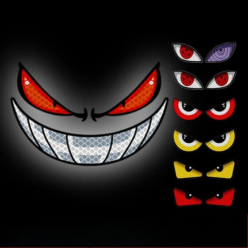 Demon Eyes Reflective Sticker for Bicycle Motorcycle Helmet Car Decoration