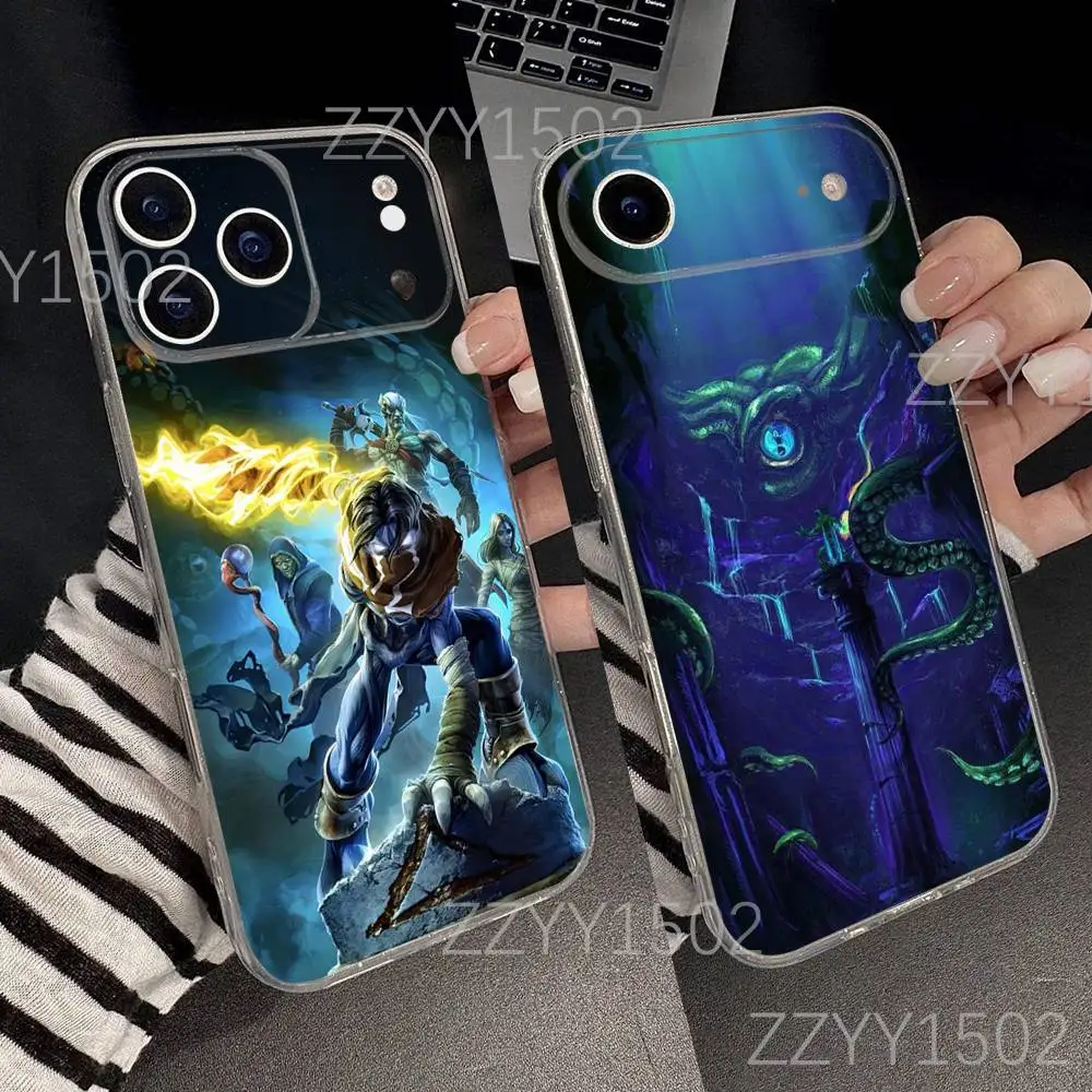 S-Soul Reaver Raziel Game Print Funda de teléfono para iPhone 17,16,15,14,13,12,11 Pro,Max,Plus,X,XS,XR,SE4,E Mini transparente suave