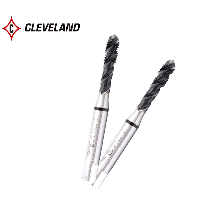 CLEVELAND HSSE-M35 dengan JP lapisan Spiral bergalur Tap M2 M2.5 M3 M4 M5 M6 M8 M10 M12 M14 M16 mesin sekrup keran benang untuk baja