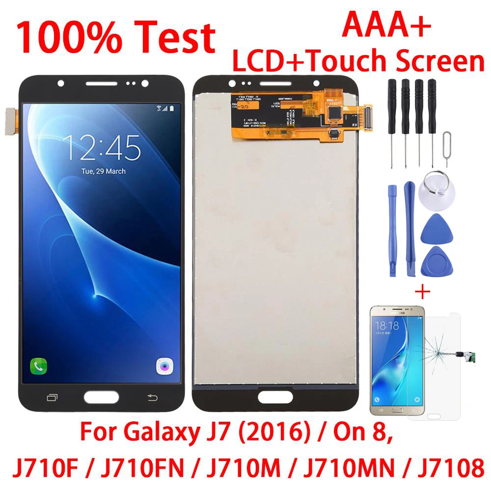 LCD Screen For Samsung Galaxy J7(2016)/On 8,J710F/J710FN/J710M/J710MN/J7108 Display LCD Screen+Digitizer Full Assembly module