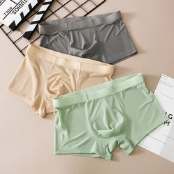 Men's Panties Underwear Ice Silk Boxers Seamless Sexy Man Ultra-thin Breathable Underpants Elastic Men's Boxershorts