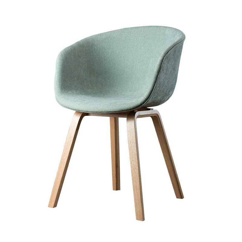 

Nordic dining chair ins desk office chair leather art makeup stool backrest modern home fabric chair