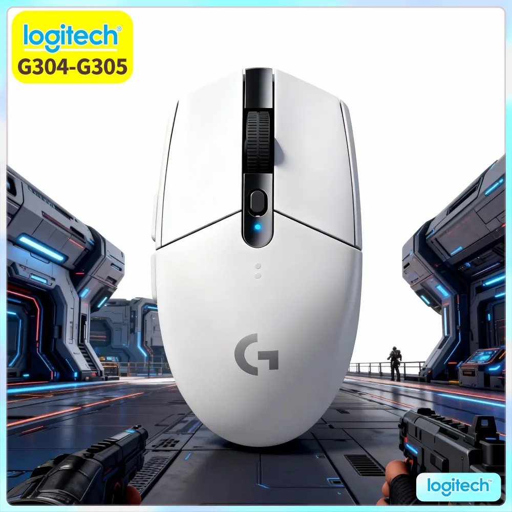 Logitech G305 LIGHTSPEED Mouse For Gaming, 12000 DPI HERO, 6 Programmable Keys, 250H Battery, 99G, PC Mac Gamers Choice