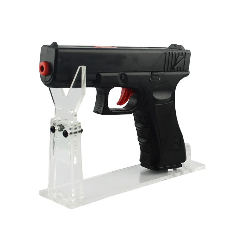 

2PCS Acrylic Hand Gun Display Stand Clear Pistol Rack Holder For 5 Gears Adjustable Short Toy Gun Model Showing Rack