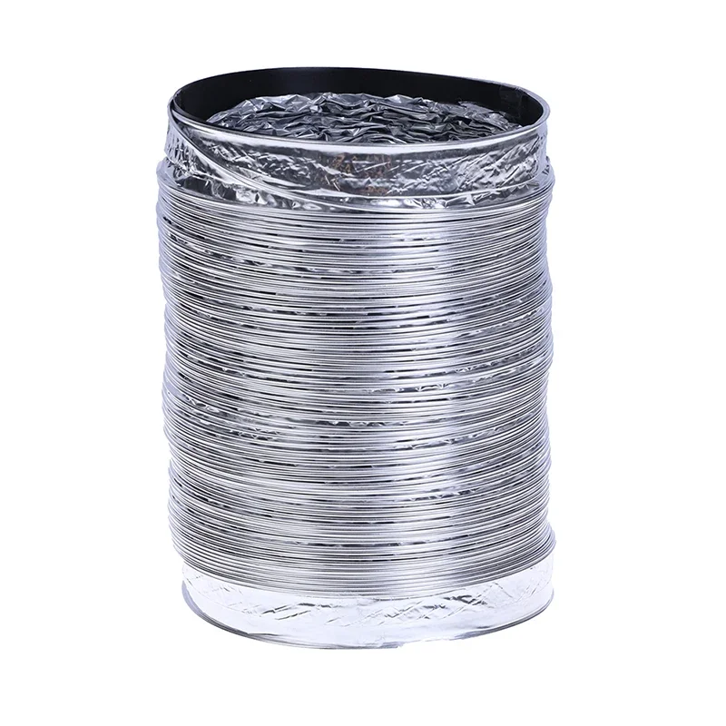 New 4 Inch 100mm Ventilator Pipe PVC Aluminum Tube Air Ventilation Pipe Hose Flexible Exhaust Duct 3/2M Air System Vent Bathroom image 4