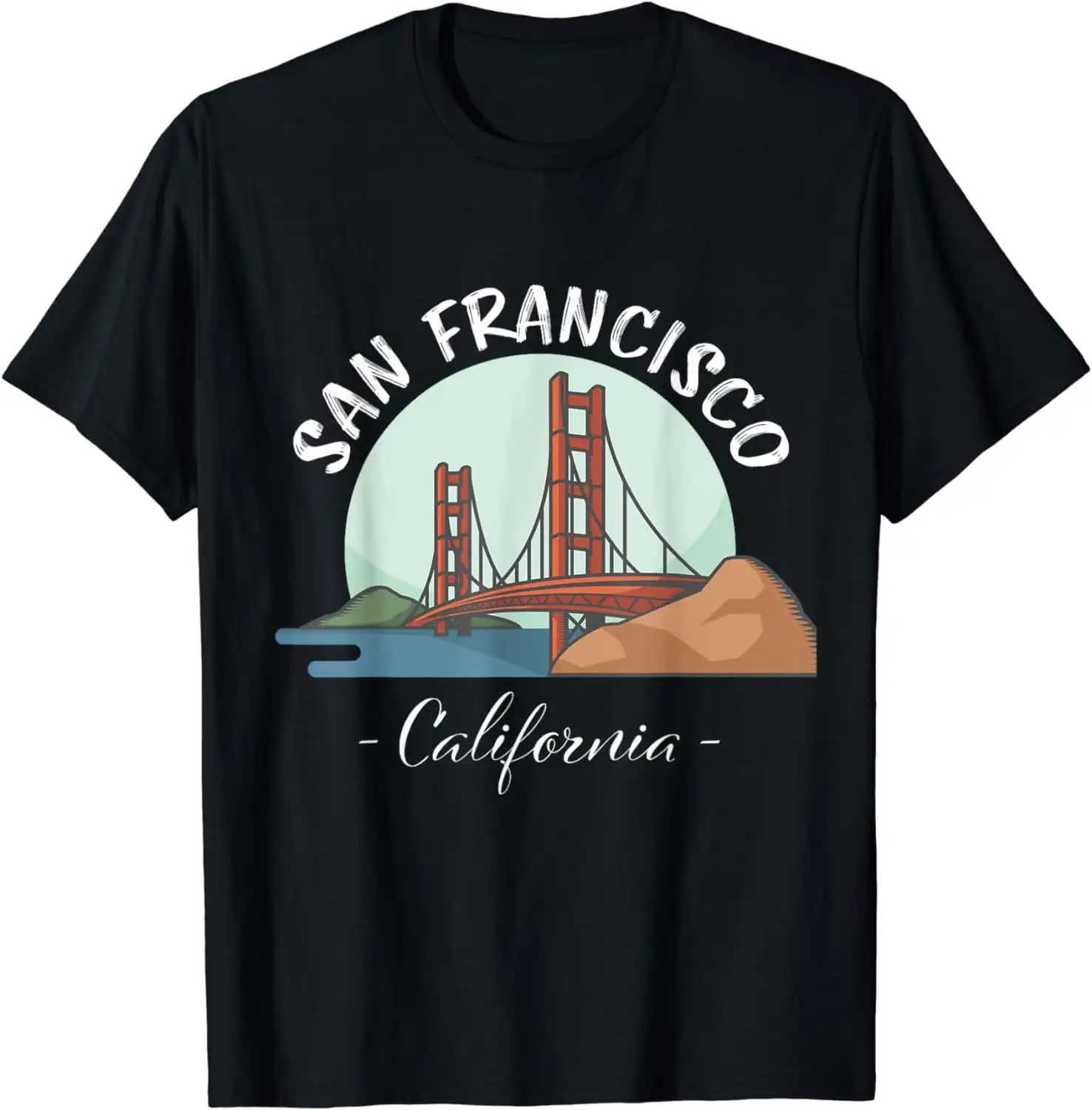 100% Cotton California - San Francisco| Golden Gate Bridge Souvenir T- Golf Gift T-Shirt For Men And Women