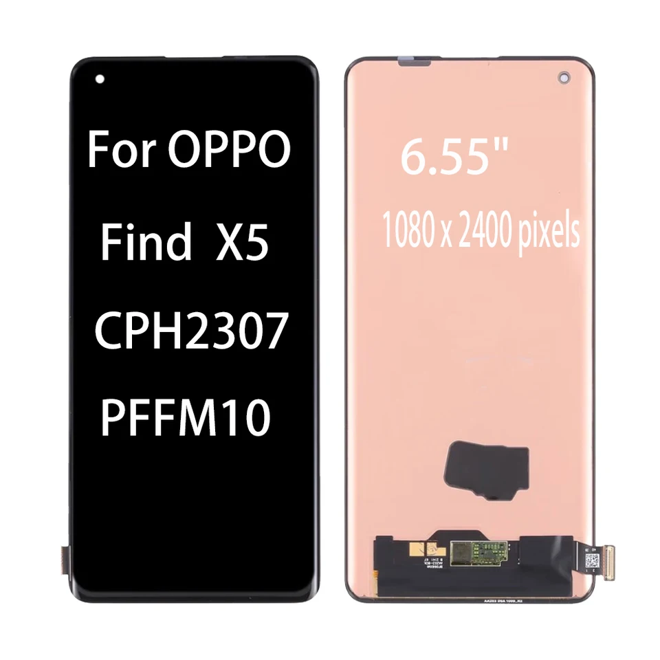 Schermo LCD Di Ricambio Per Oppo Find X5 Pro 5G – TFT, Non Curvo, Con Kit Di Installazione E Pellicola Protettiva - 6
