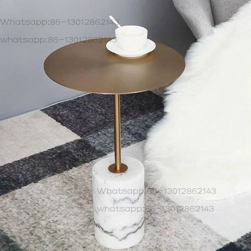 

Металлический журнальный столик, роскошные круглые приставные столики, современный минималистичный диван для квартиры, столик, украшение для гостиной, мебельные аксессуары