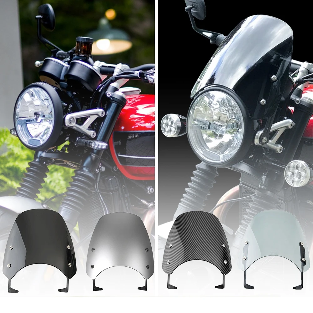 

For Triumph Bonneville Scrambler 1200 XE XC BE 2019-2022 Windscreen Windshield Wind Deflector Flyscreen Parabrisas Motorcycle