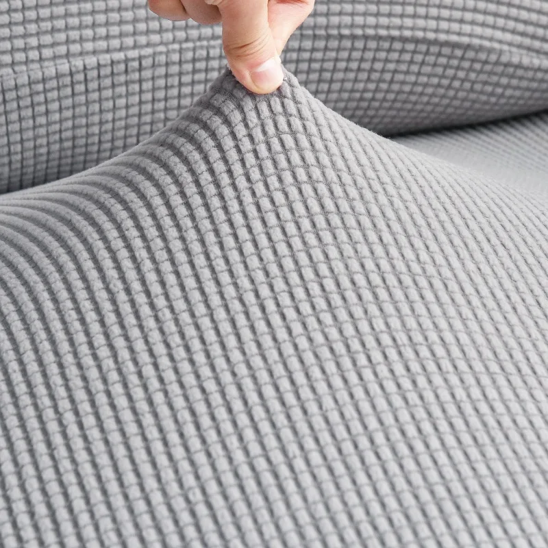 Verdickter, elastischer Sofabezug für das Wohnzimmer, einfarbiger Möbelschutz, Sofakissenbezug, abnehmbarer Sofabezug. – Detail 24