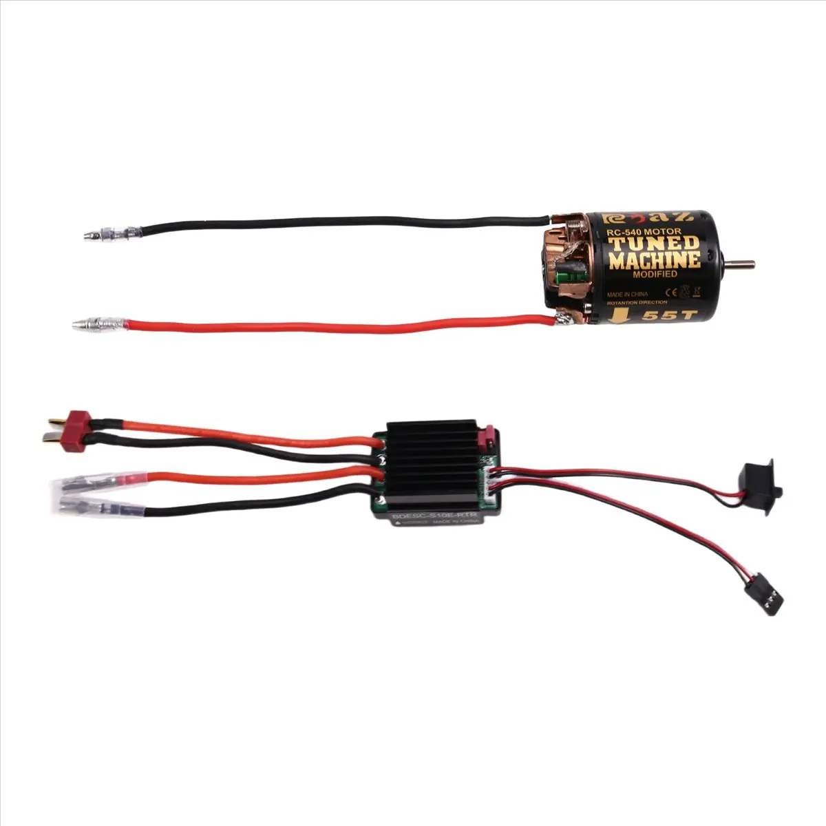 goodidea 540 Brushed Motor 55T ESC Speed Control Combination Set Climb Drift Racing for 1/10 RC Cralwer/Boat