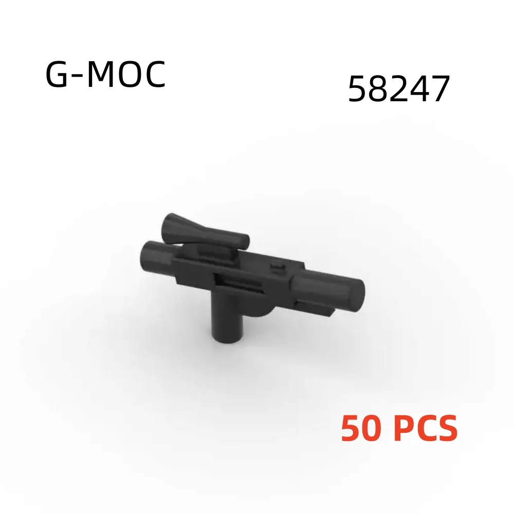 G-MOC 50Pcs/lot Buildings Blocks 58247 Weapon Gun Blaster Short Compatible Particle Assembles DIY Educational Bricks Kids Toys