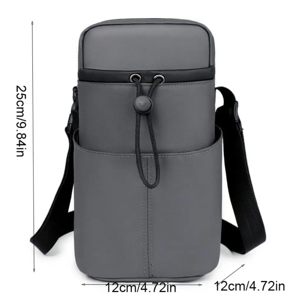 حزام الكتف حقيبة زجاجات المياه التجفيف السريع النايلون زجاجة ماء حامل افتتاح كبير مقبض Crossbody زجاجة ماء محفظة نزهة