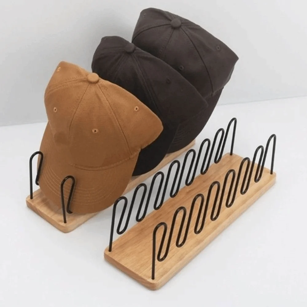 Storage Tool Space Saving Wooden Hat Rack Compact Durable Hat Organizer Cap Storage Simplism Hat Storage Rack Wardrobe