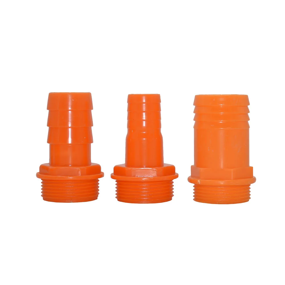 25/26/32-86mm Hose Barb Connector With 1.2 1.5 2 2.5 3 Inch Male Thread Large Plastic Hose Coupler Irrigation Pipe Fittings