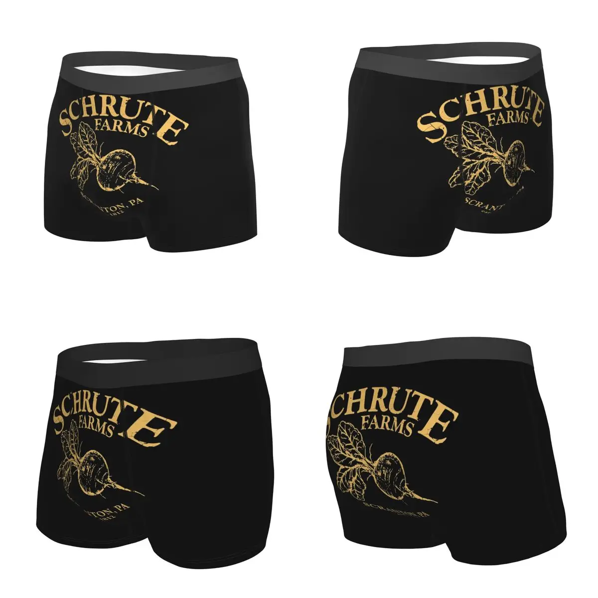 Boxer Underpants Shorts Schrute Farms Panties Men Ventilate Underwear for Homme Man Boyfriend Gift
