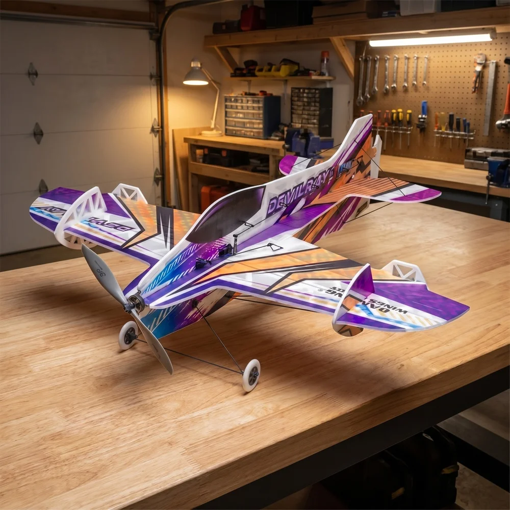 800mm Devil Ray 3D/4D Aerobatic RC Foam Aircraft Kit 210g Lightweight Fixed Wing PNP Hobby Model DIY Indoor Outdoor Flying