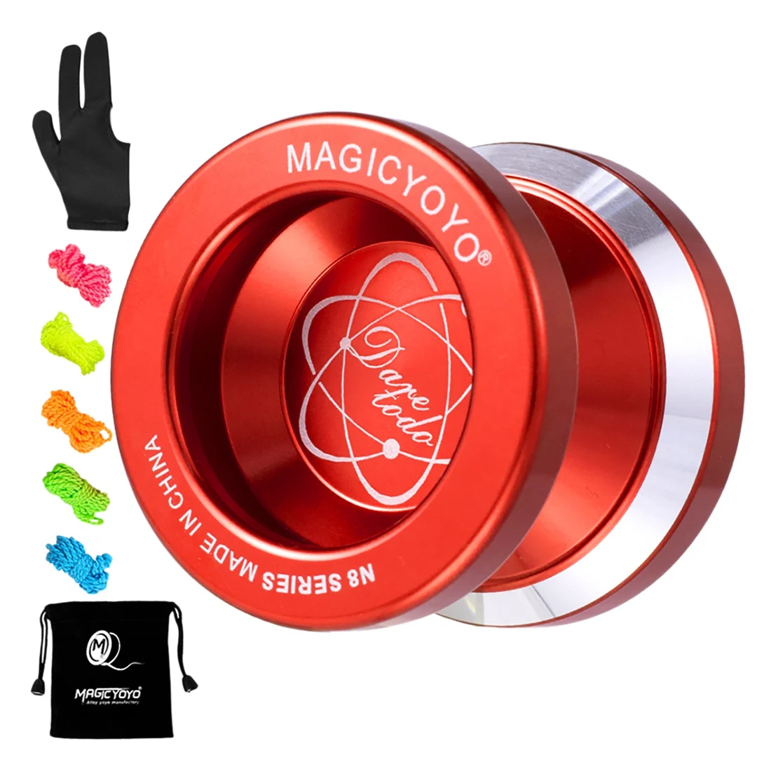 

MAGICYOYO N8 Professional Unresponsive Yoyo, Aluminum Metal Undersized Yo-Yo for Kids,5 Strings,YoYo Bag,Glove