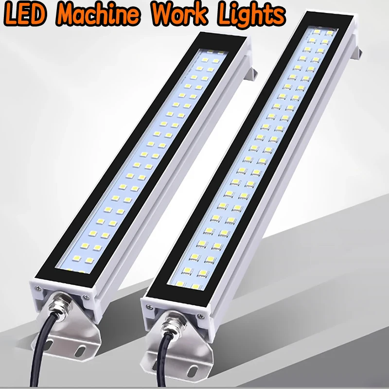 LED Industrial Lamp IP67 Waterproof Oil-proof Dust-proof Workshop CNC Industrial Lamps AC100-230V Leds Machine Work Tool Lights