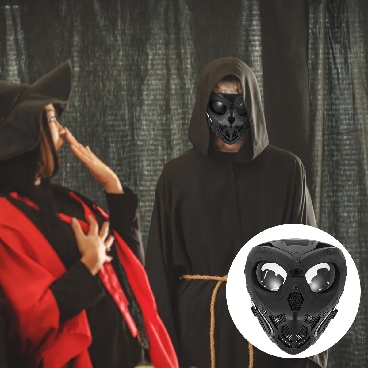 

1Pcs Full Protective Cover Nylon Fiber Outdoor Sports Head Surround Hunting Guard