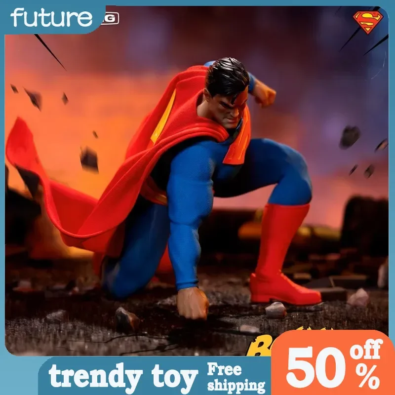 Figura de acción coleccionable articulada a escala 1/12 de Batman Hush y Superman de Popmart & Gong, con traje de tela, modelo de juguete para adultos.