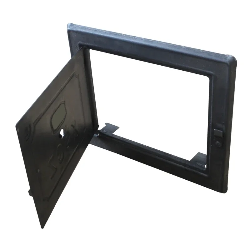 

Puerta Repuesto Horizontal para Estufa Leña, para Hogar / Chimenea / Puerta Acceso, Hecha Acero con Orificio Obse