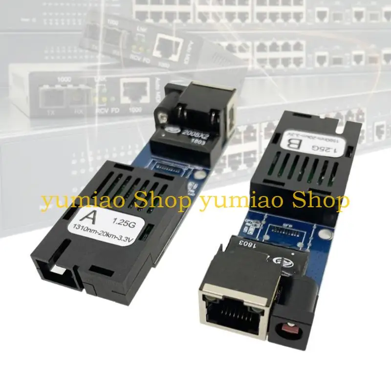 

587B 1 Пара Gigabit 1000M A B Ethernet Fiber Switches Converters RJ45 Оптика