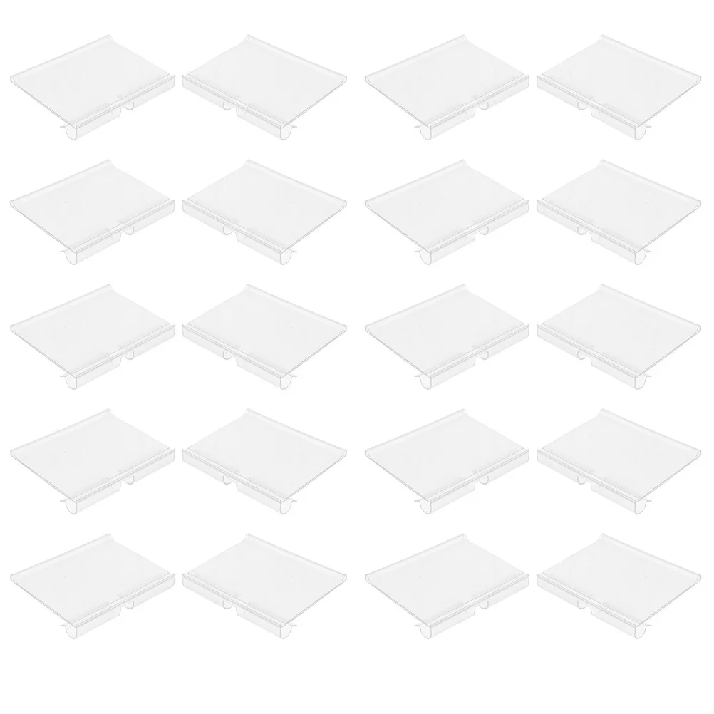 

50Pcs Clear Sturdy PVC Shop Label Holders Smooth Surface Retail Price Tag Clips Label Holder Sign Holder Stand