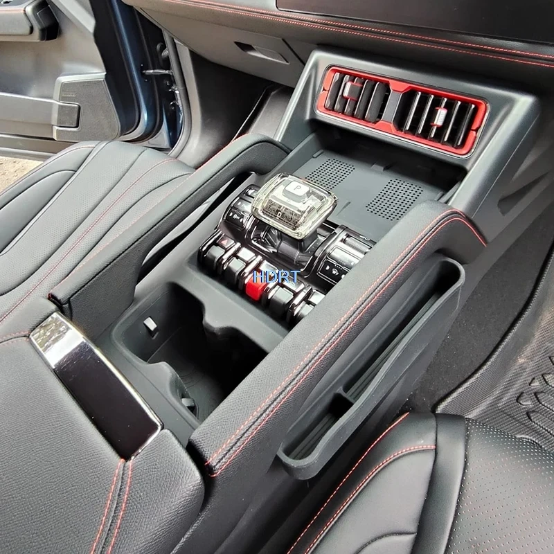 Car Style Center Console Gear Shift Storage Box Dust Proof Mat For BYD Shark 6 2024 + Container Organizer Tray Cover Accessories