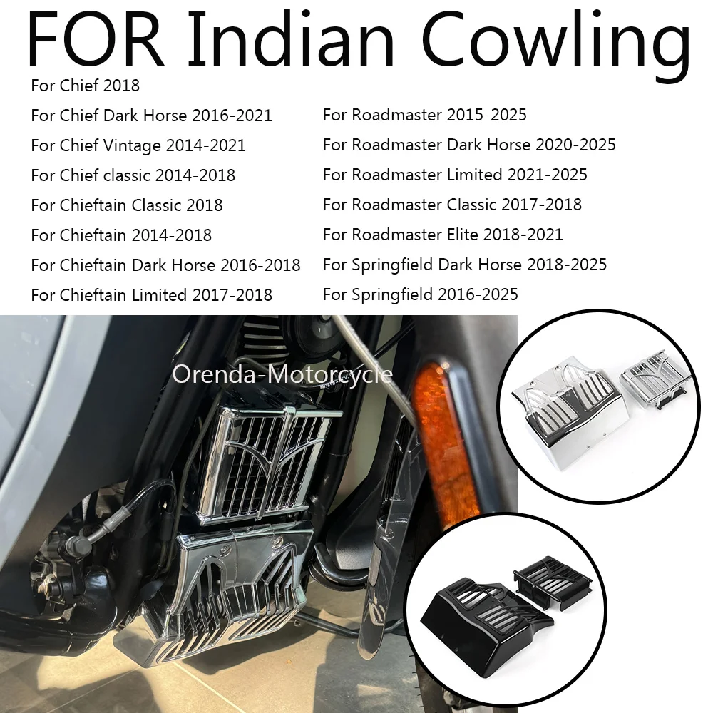 For Indian Chieftain Springfield Dark Horse 2016-2025 Motorcycle fairing Lower Front Spoiler Air Dam Fairing Mudguard accessorie