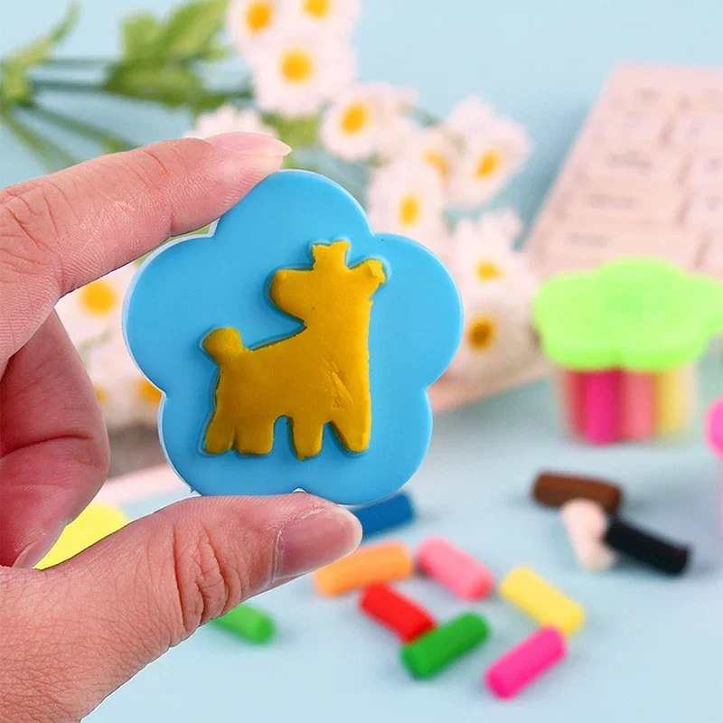 Handmade Plasticine Goodie Bag for Kids, Birthday Party Favor, DIY Color Clay, Gift for Boys and Girls, 6 Box, 12 Colors
