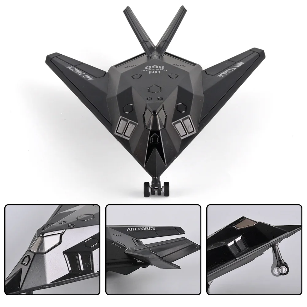 ABS F117 Nighthawk Stealth Fighter Пластиковая модель военной модели самолета игрушечные самолеты для детей для мальчиков Подарочная коллекция