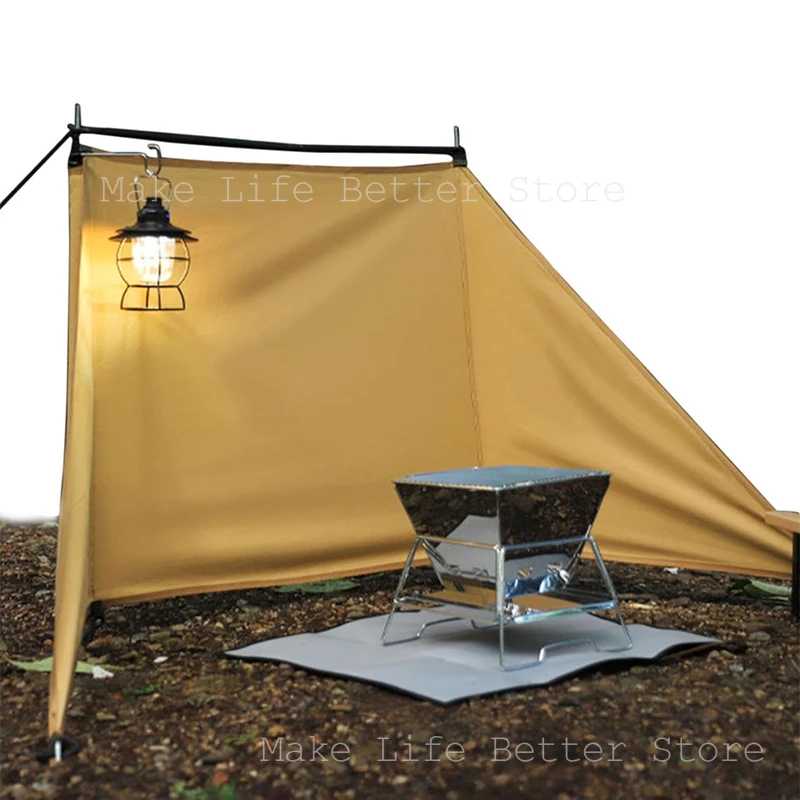 

Outdoor Camping Windshield Portable Foldable Windproof Tent Camping Barbecue Windshield Cloth Triangular Wind Screen