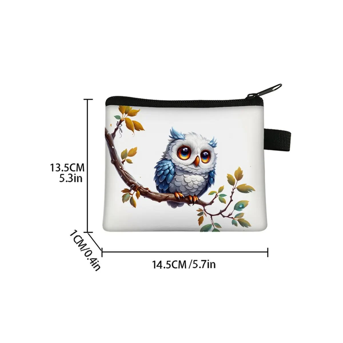 Animal Owl Sloth Deer Pattern Coin Purse Cute Purse for Boy/Girls Best Gifts 2D Flat Cartoon for Children Storage Bag Coin Walle