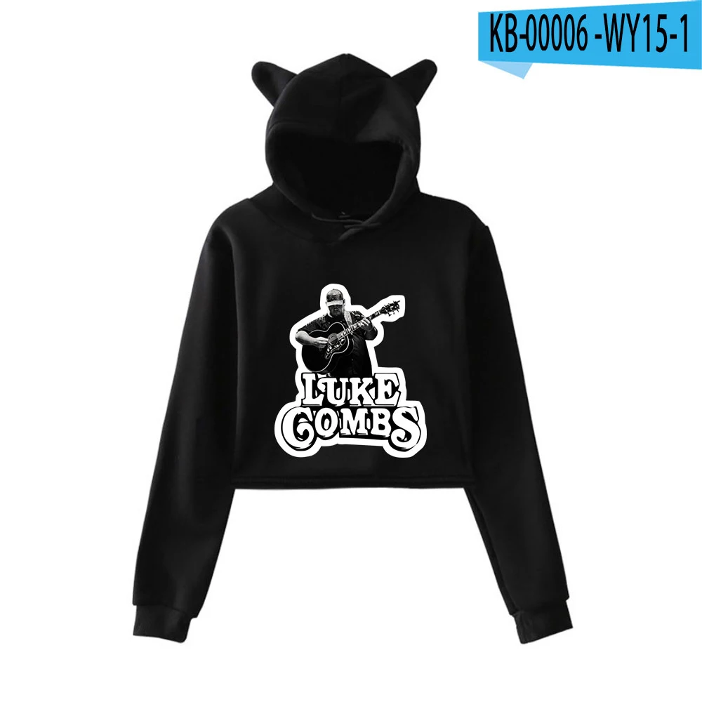 

New fashion Female sweatshirt Luke Combs Sweatshirt Girls Cat ears Crop Top Hoodies Women Hip Hop Girls Sweatshirt Sexy clothes