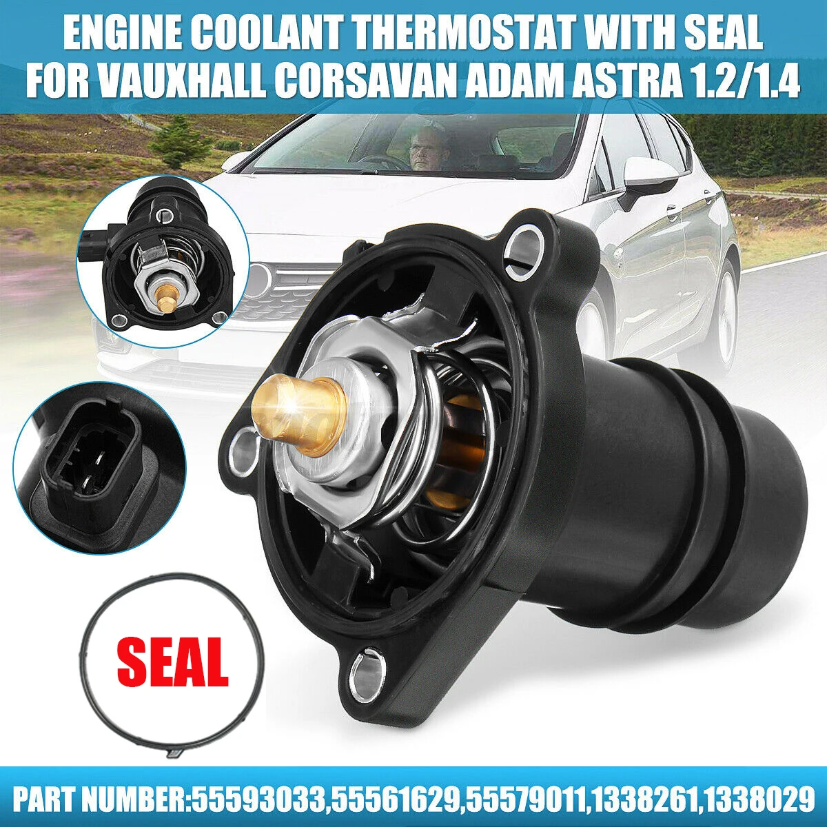 Car Thermostat Housing 55593033 1338029 55561629 55579011 For Vauxhall ADAM/CORSA D/E 1.2/1.4 Models From 2006 Onwards