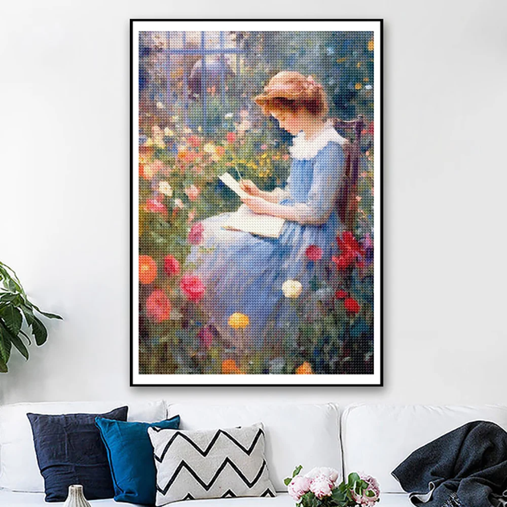 5d Diamond Painting Romantic Classic Oil Painting Series Full Mosaic Diamond Embroidery Angels and Girls Home Decoration New