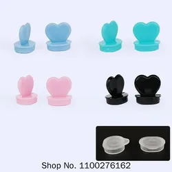 Disposable Coffee Cup Injection Cap Heart Shape Blue Red Black Pink Leakproof Cup Cover Love Plug Creative Decoration Stoppers