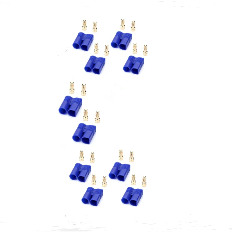 5/10 pairs 20 Pcs EC3 male female gold plated battery connector plug for rc Lipo battery ESC Motors plane truck boat