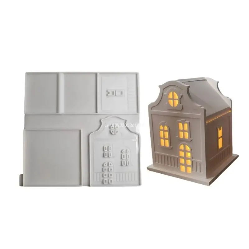 

Creative Silicone Mold Set for Sturdy Resin Gypsum House Portable for Art Lovers Dropship