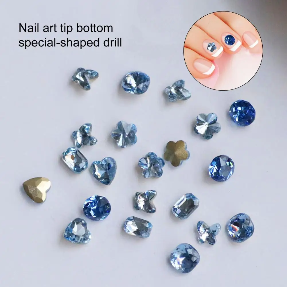 50Pcs Mixed Nail Art Faux Crystal Decorations Exquisite Appearance Personality Multifunctional Nail Art Diamonds Gift