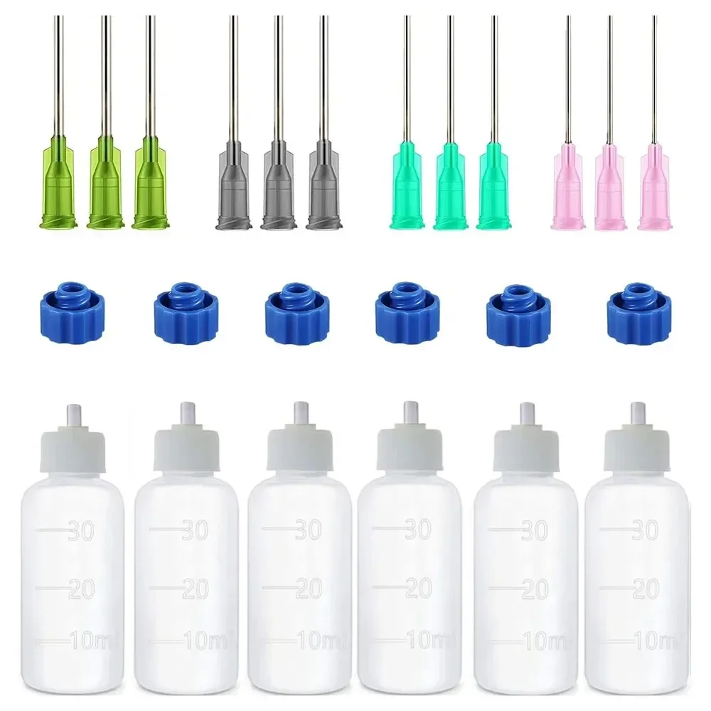 24-Piece Ceramic Slip Bottle Set - 30ml Multi-Needle Squeeze Bottles for Pottery Painting, Clay Sculpture & DIY Ceramic Decor