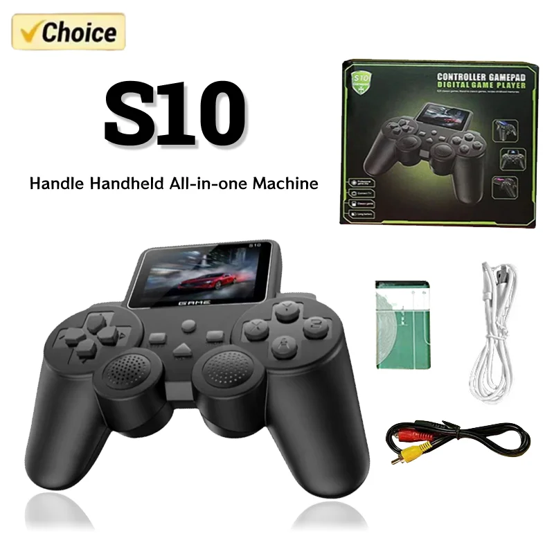 Video Game Console S10 Mini Remote Control Handles Handheld Console 520 Games AV Output Video Two Player Controller Kids Gift