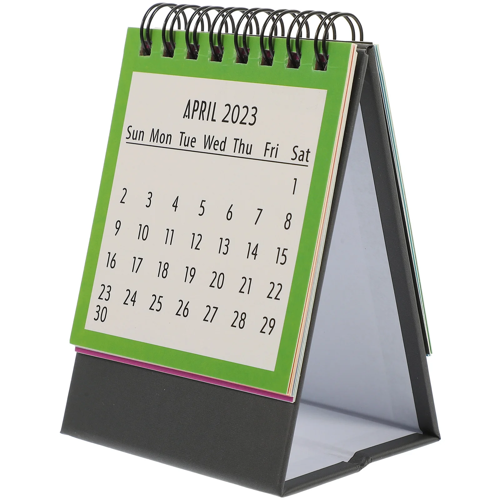 

Decorative Small Desk Calendar 2023 English Design Coil Paper Compact Easy Carry Fresh Simple Style Desktop Adornment