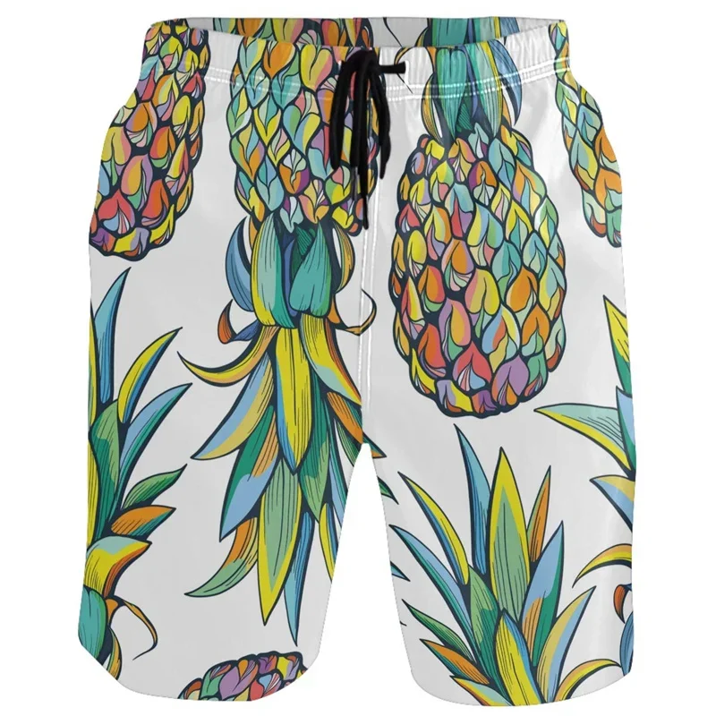 Popular Sunflower Pineapple Graphic Shorts Pants 3D Print Hip Hop Y2k Board Shorts Summer Hawaii Swimsuit Cool Surf Swim Trunks