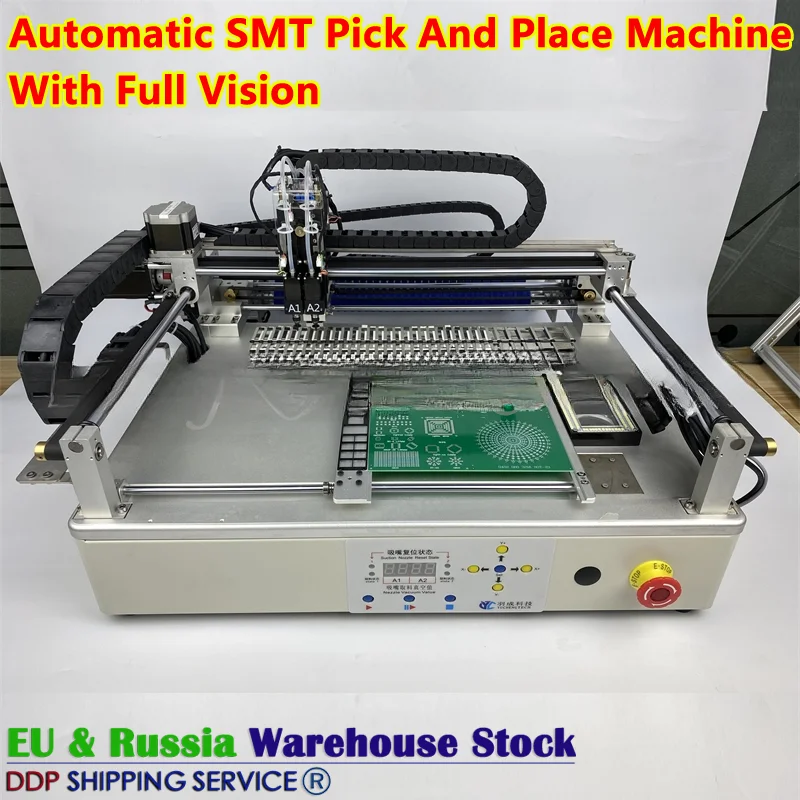 Automatic SMT Pick And Place Machine With Full Vision LY Q1 33 Bits High Speed Chip Mounter LED SMD Dual Heads for PCB Assembly