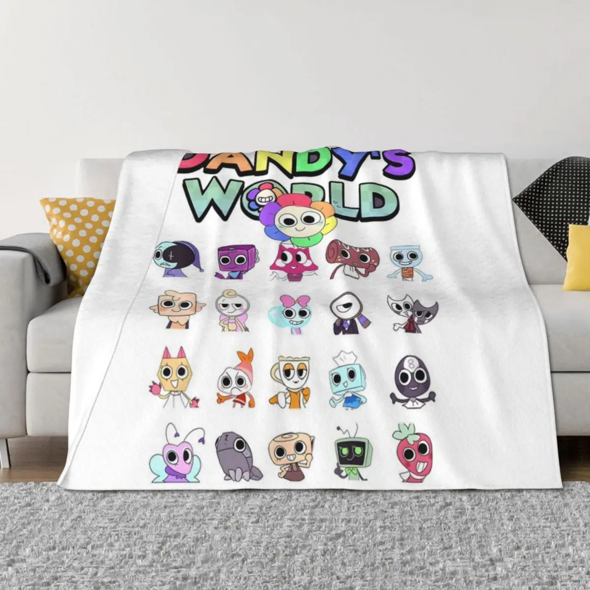 

Funny All Character Of Game Throw Blanket Large Decorative Sofas Fashion Sofas manga Blankets