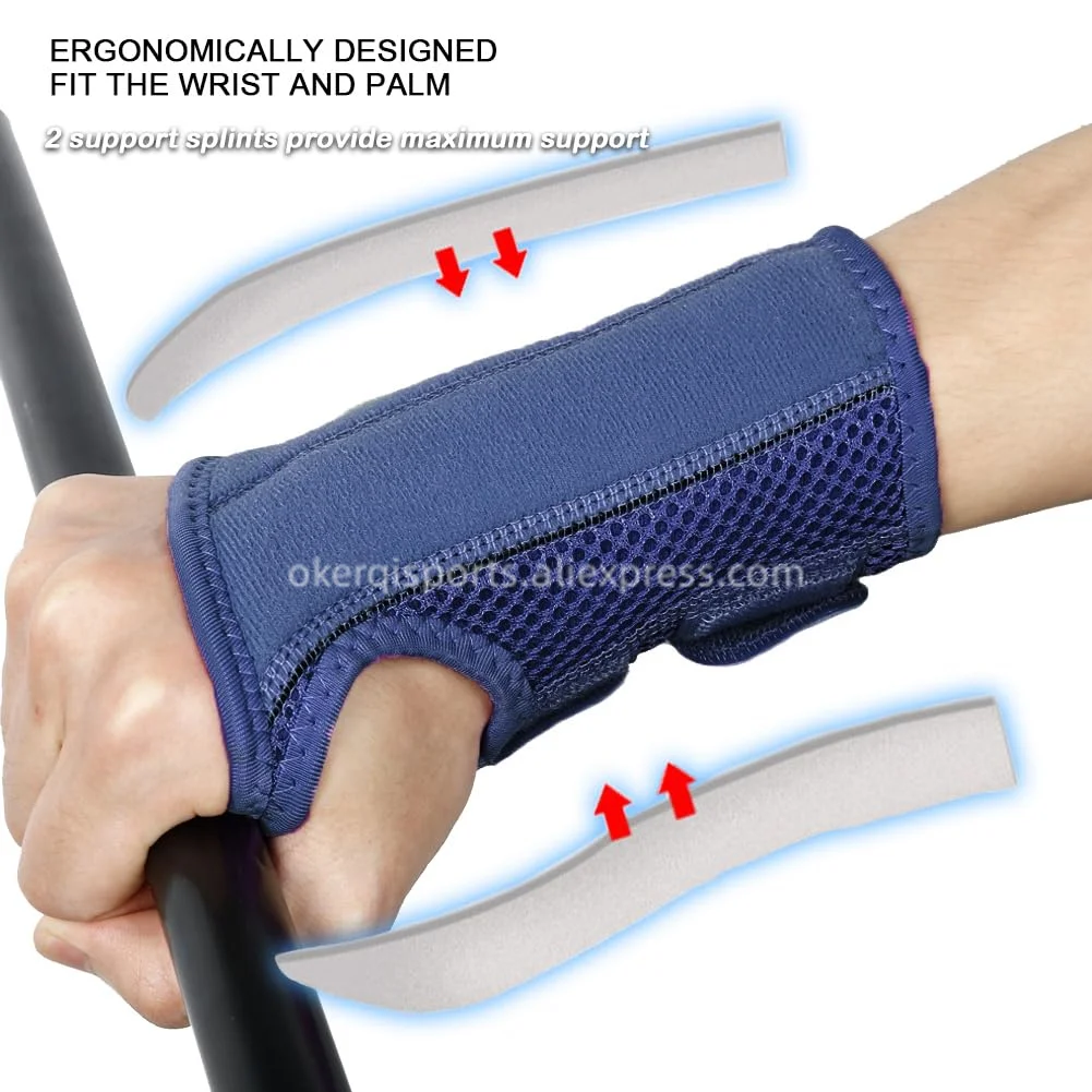 Adjustable Soft Wristbands Protector for Fitnes Gym Accessories Metal Wrist Splint Injury Pain Relief Carpal Tunnel Wrist Brace